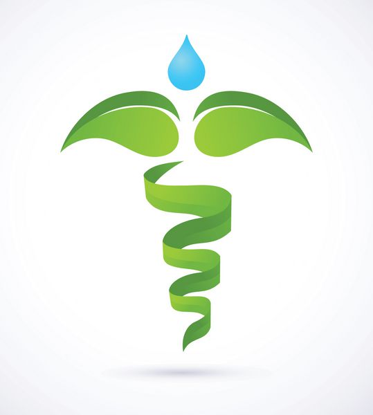 کادوس پزشکی - طب جایگزین سبز و نماد طبیعت