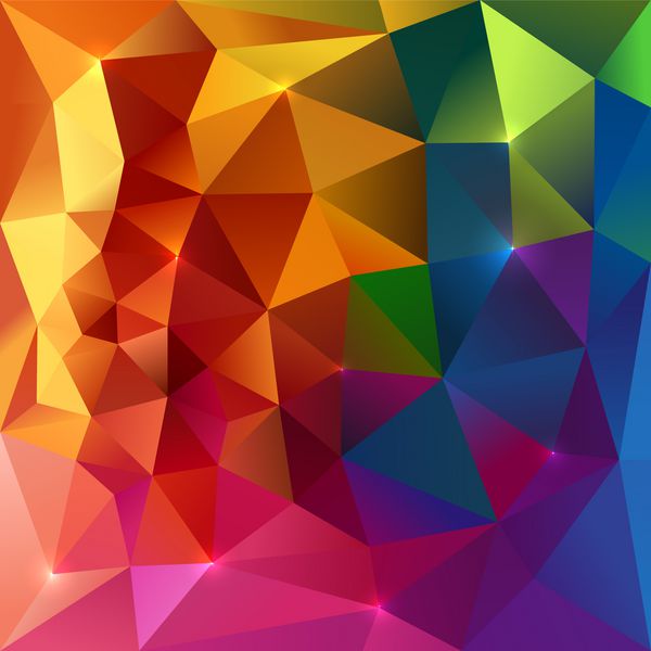 پس زمینه رنگارنگ مثلث های انتزاعی