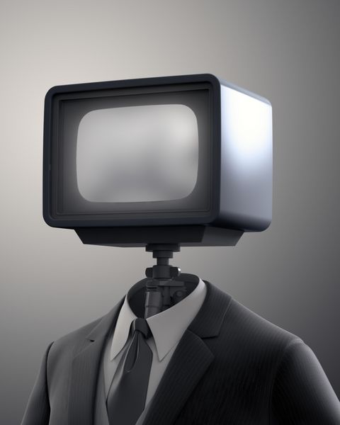 ربات تلویزیون قدیمی - مفهوم چند رسانه ای
