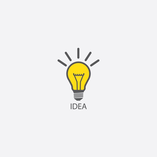 نماد لامپ با مفهوم ایده
