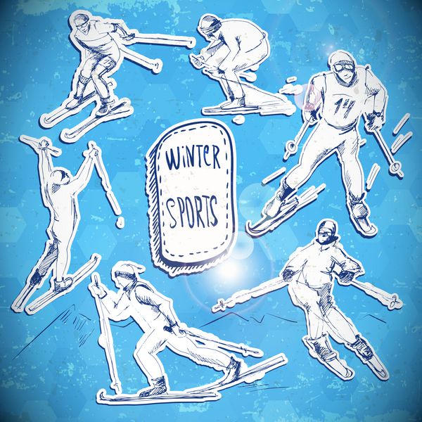 ورزش های زمستانی طرح اسکی