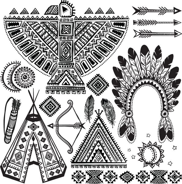 مجموعه نمادهای بومی قبیله ای آمریکا