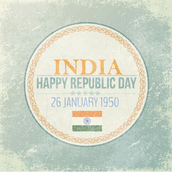 کارت جشن روز جمهوری مفهومی هند پس‌زمینه الگوی وکتور نشان‌ها