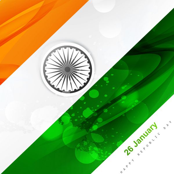 وکتور پرچم هند تصویر پس زمینه زیبا و شیک سه رنگ