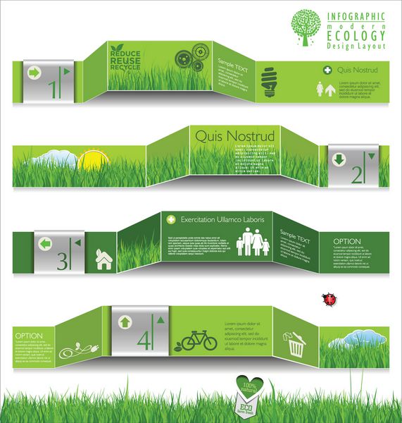 طرح‌بندی طراحی اکولوژی سبز مدرن