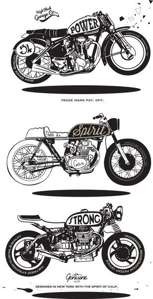 تصویر طرح موتور سیکلت با عبارت