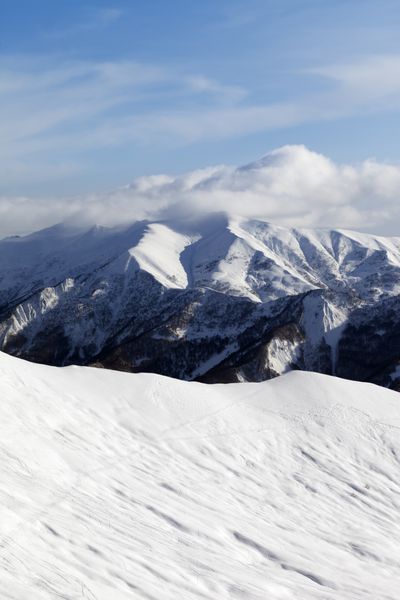 پیست اسکی برای فری راید کوه های قفقاز گرجستان پیست اسکی گوداوری