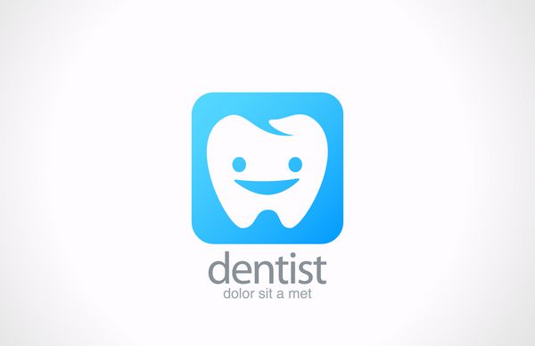 الگوی طراحی لوگو وکتور دندانپزشک اپلیکیشن مفهومی کلینیک دندانپزشکی نماد برنامه ایده دندان سالم مبارک