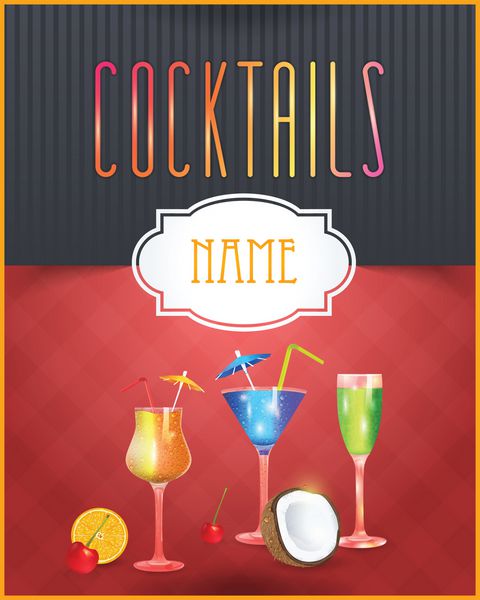 پوستر بروشور نوار نوشیدنی - مهمانی اختیاری رویدادها تبلیغات قالب وکتور اعلامیه