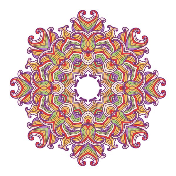 ماندالا الگوی زینتی توری قومی گل زیبا با دست کشیده شده قابل استفاده برای طراحی پارچه کاغذهای تزئینی طراحی وب گلدوزی خالکوبی و غیره