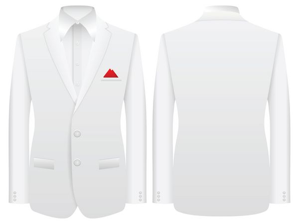 کت و شلوار رسمی مردانه در زمینه سفید