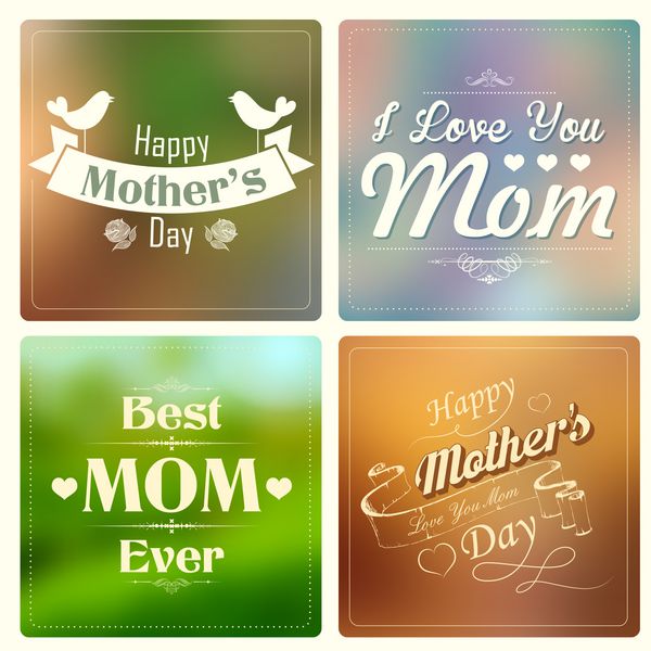 تصویری از قالب کارت تبریک روز مادر