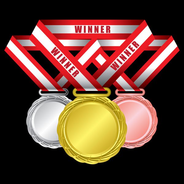 مدال - وکتور طلا نقره و برنز