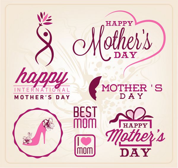 عناصر طراحی کارت تبریک روز مادر