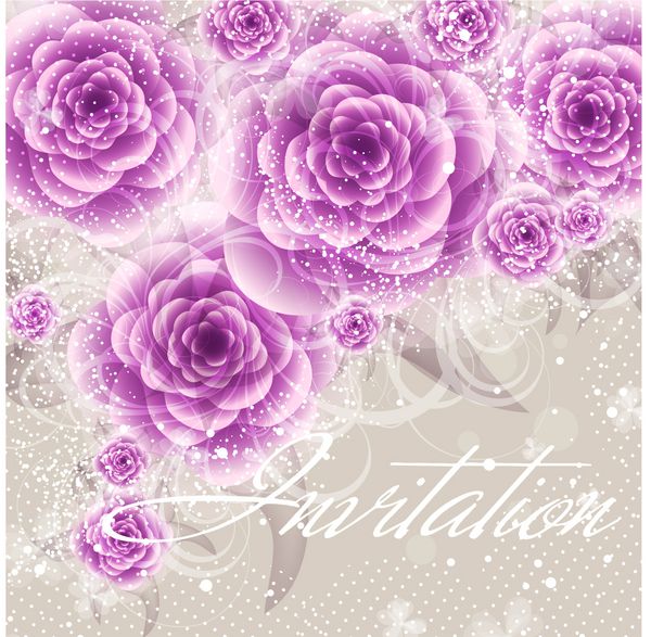 کارت عروسی یا دعوتنامه با پس زمینه گل انتزاعی کارت تبریک به سبک گرانج یا رترو الگوی ظرافت با گل های رز تصویر گل به سبک ولنتاین