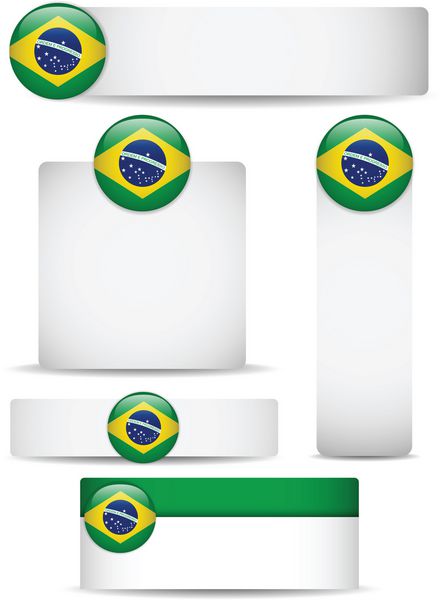 وکتور - مجموعه بنرهای کشور برزیل