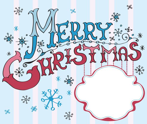 کارت کریسمس حروف کریسمس مبارک تصویر برای طرح شما وکتور