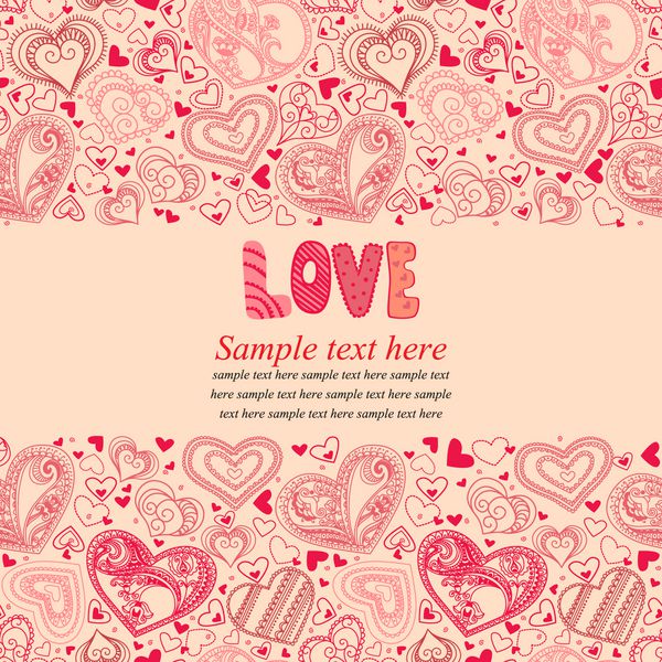 وکتور با قلب و مکانی برای متن شما می تواند برای دعوت عروسی کارت برای روز ولنتاین یا کارت در مورد عشق استفاده شود