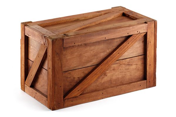 جعبه حمل و نقل چوبی بسته جدا شده