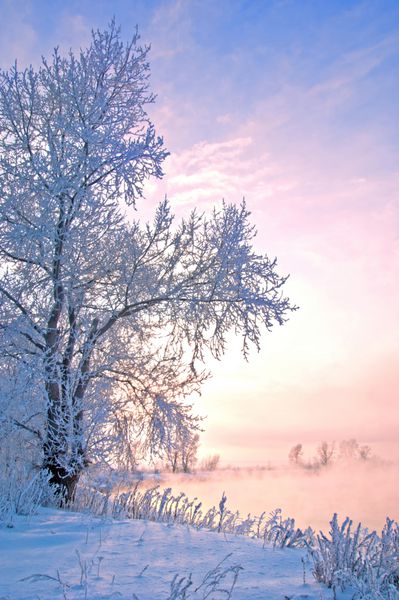 زمستان رودخانه در روسیه تاتارستان کاما