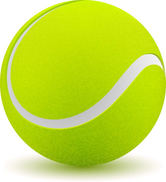 توپ تنیس در زمینه سفید وکتور