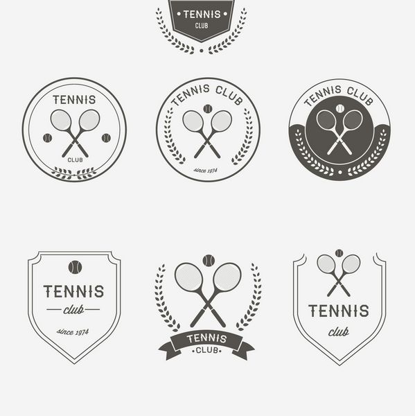 مجموعه برچسب ها و نشان های تنیس