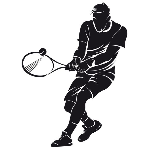 بازیکن تنیس سیلوئت