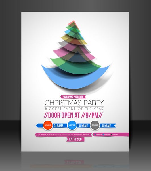 طراحی قالب پوستر بروشور جشن کریسمس