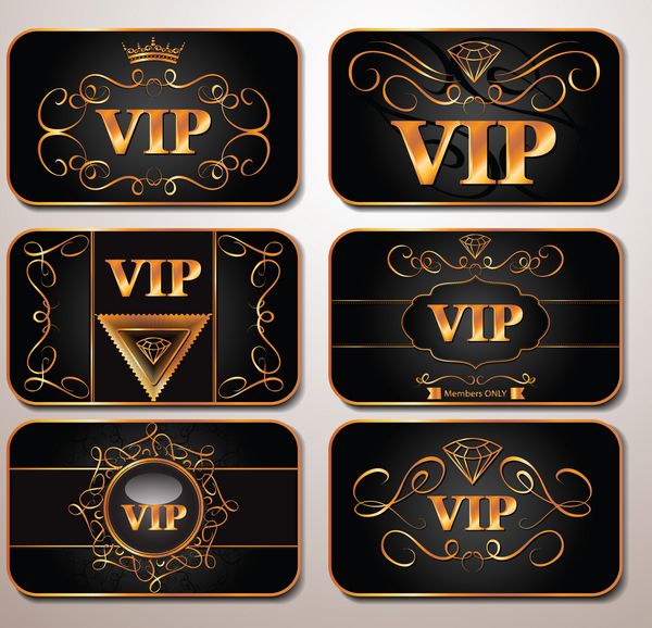 کارت VIP طلایی زیبا