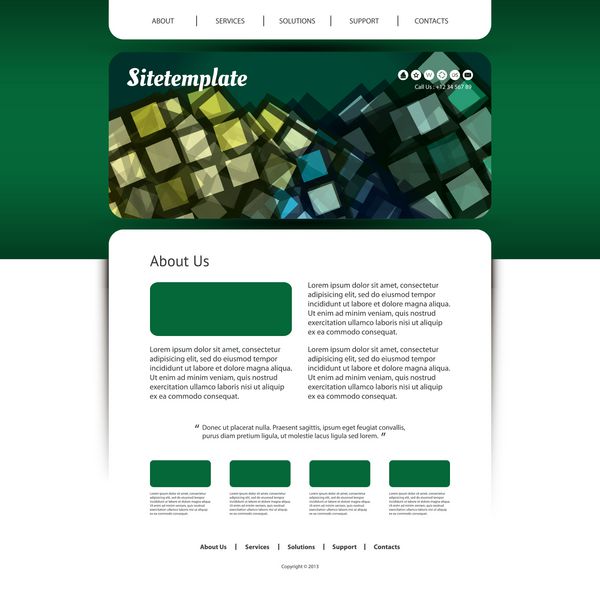 طراحی سایت با الگوی موزاییک رنگارنگ
