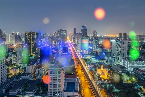 نمای بانکوک در شب