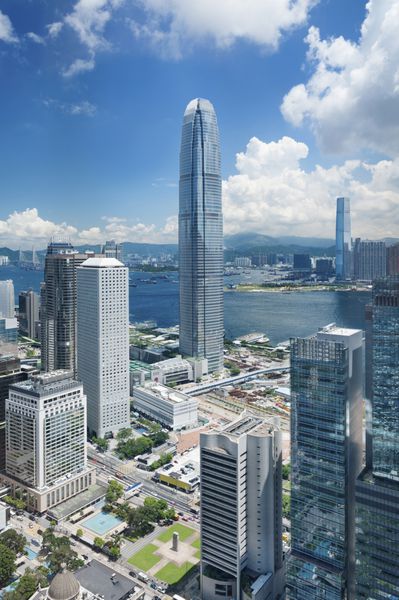 نمای هوایی از شهر هنگ کنگ