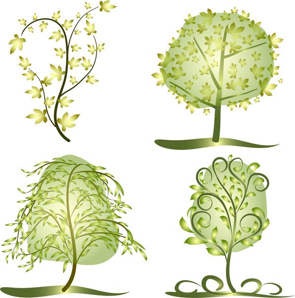 مجموعه وکتور درخت