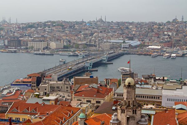 نمایی از بخش مرکزی استانبول از برج گالاتا