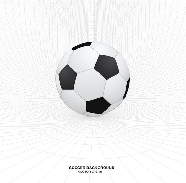 توپ فوتبال در پس زمینه انتزاعی قاب سیمی وکتور