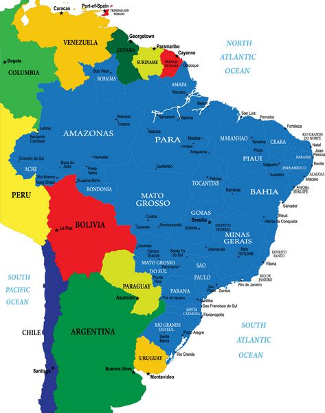 نقشه سیاسی برزیل