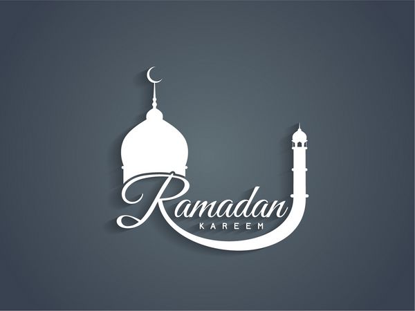 المان طراحی متن زیبای رمضان کریم وکتور
