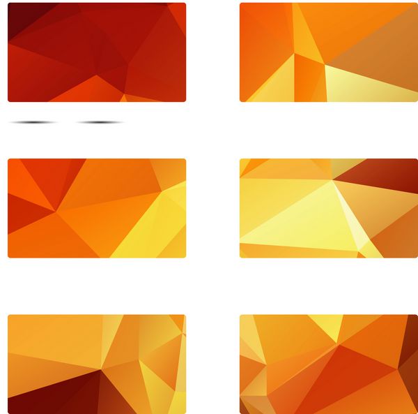 کارت ویزیت چند رنگ هندسی مثلثی انتزاعی