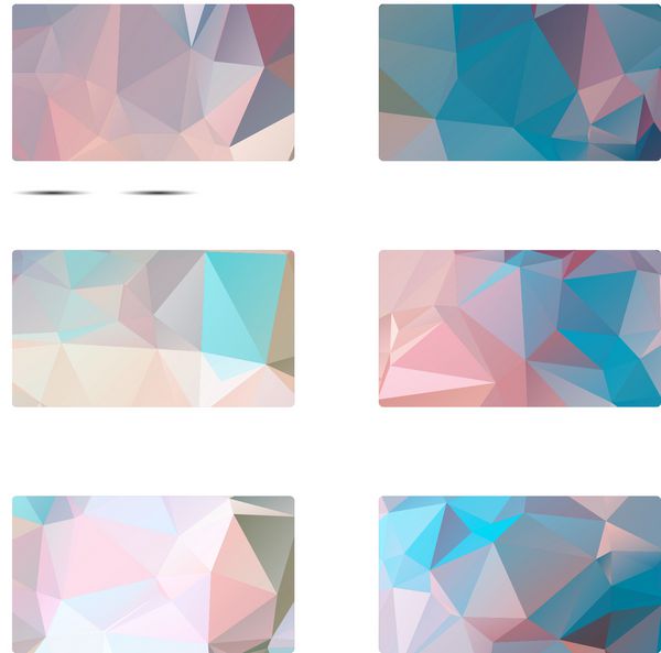 کارت ویزیت چند رنگ هندسی مثلثی انتزاعی