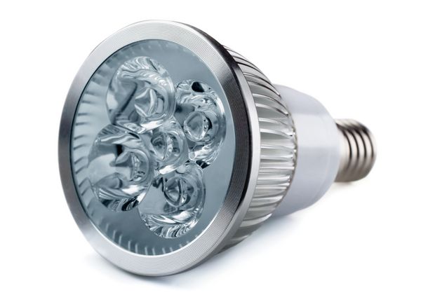 لامپ LED صرفه جویی در مصرف انرژی جدا شده روی سفید