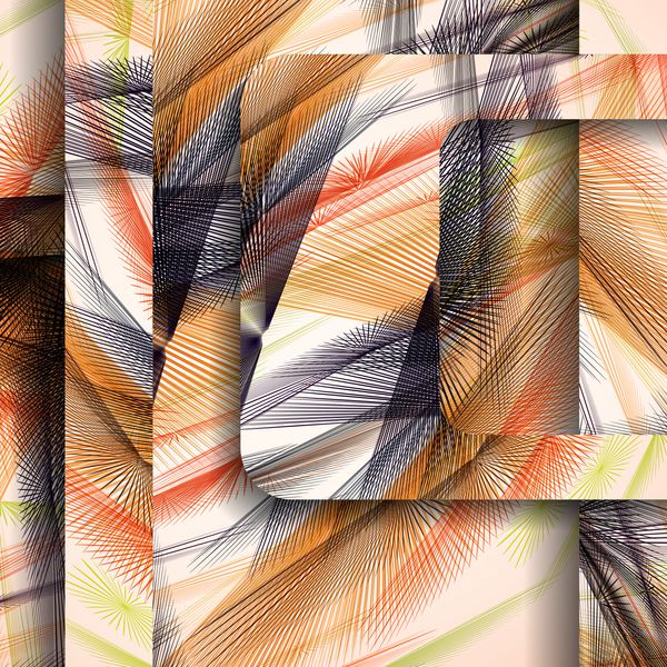 الگوی انتزاعی خطوط تصویر دیجیتال رنگارنگ