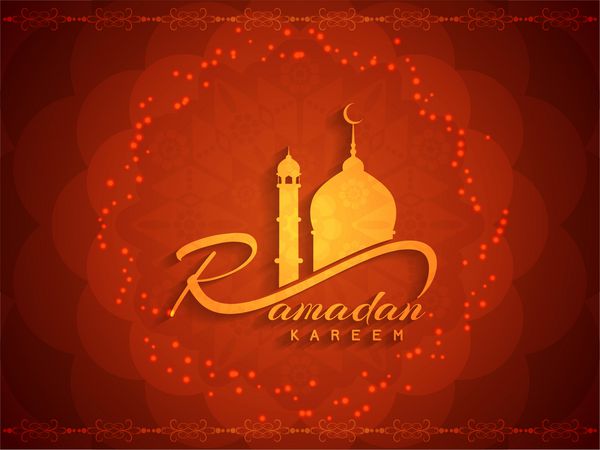 طرح زیبای پس زمینه ماه مبارک رمضان وکتور