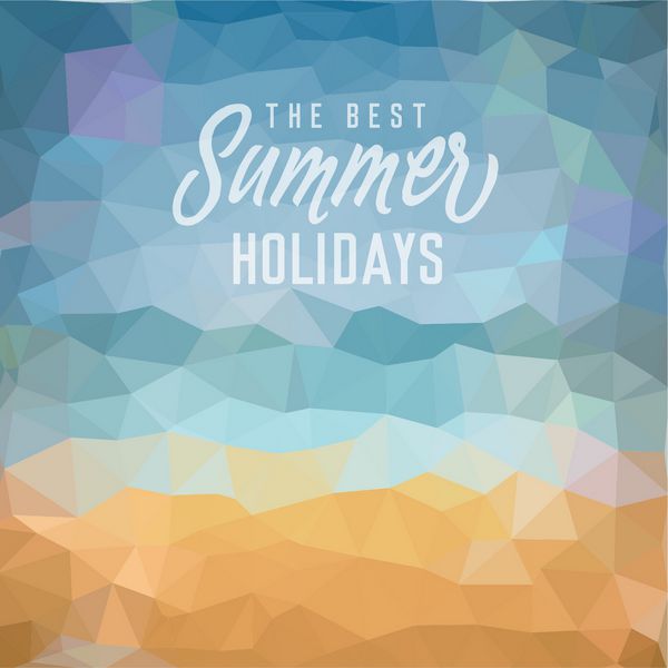 بهترین تعطیلات تابستانی پوستری در پس زمینه ساحل استوایی وکتور