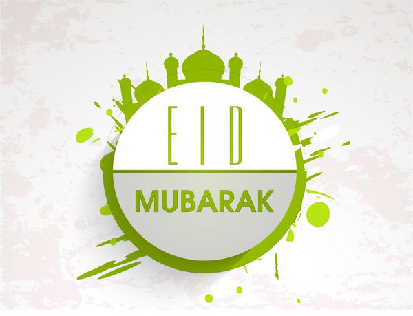 چسب تا شده شیک با طرح مسجد سبز برای جشن های عید مبارک فستیوال جامعه مسلمانان