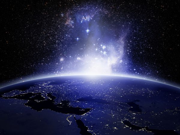 نورهای روی زمین عناصر این تصویر ارائه شده توسط ناسا