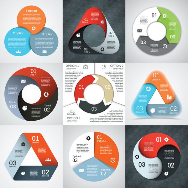 گرافیک وکتور اطلاعات مدرن برای پروژه تجاری