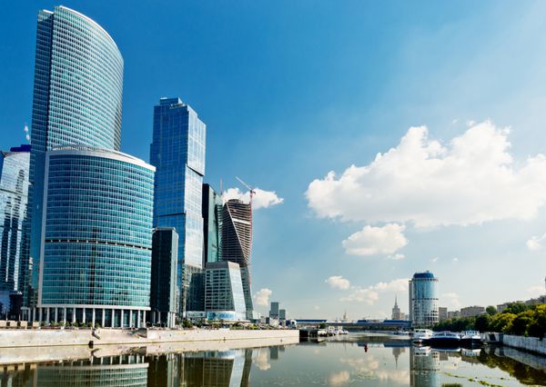 نمای ساختمان های جدید شهر مسکو