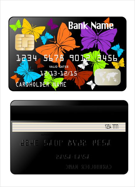 کارت اعتباری وکتور واقعی با دو طرف پروانه