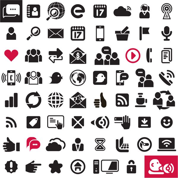 نمادهای ارتباطی مجموعه آیکون های وب مجموعه آیکون های اینترنت