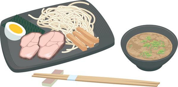 رامن ژاپنی برای خوردن آن با سوپ